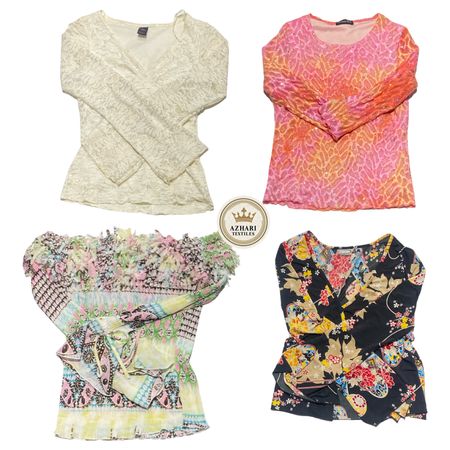 Y2K Long Sleeves Mesh Tops 10pcs AT75