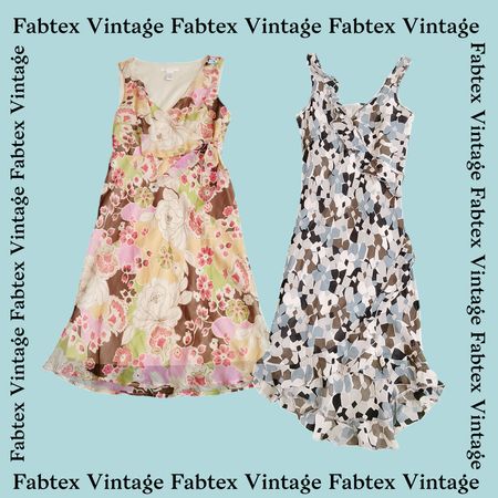 (FV-103) Y2K Floral-Print Kleid