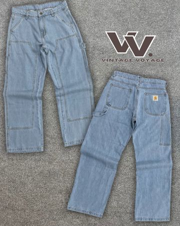 Carhartt reworked style light blue denim pants #91025