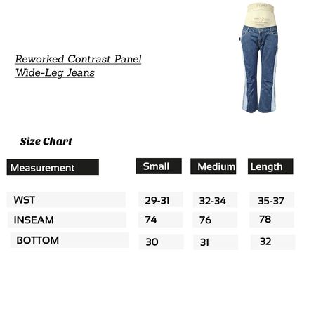 SS25 Upcycled Contrast Panel Wide-Leg Jeans