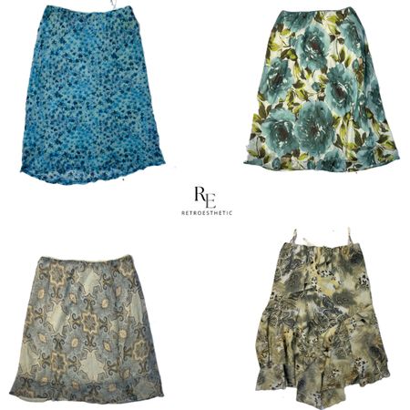 Y2K Oceanic Vibe Summer Skirts (RE-2172)