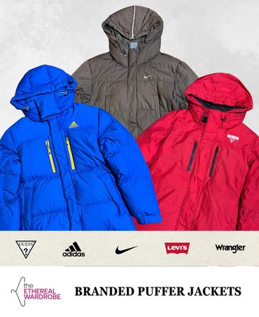 Mix Brand puffer jackets Vintage Nike, Adidas, Guess, Levi's & Wrangler