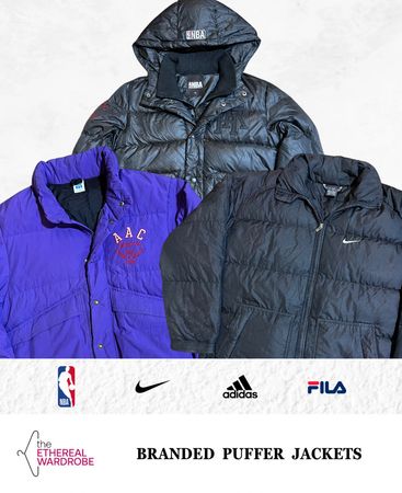 Puffer Jackets Vintage Nike, NBA, Adidas and fila