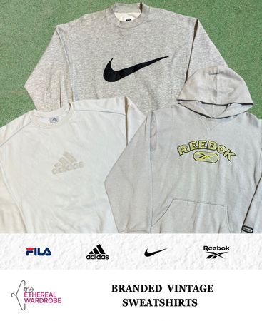 ブランドヴィンテージスウェットシャツ Nike, Adidas, Reebok と Fila