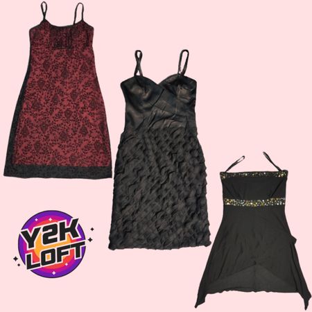 Y2K Romantic Goth Girl mini Dresses