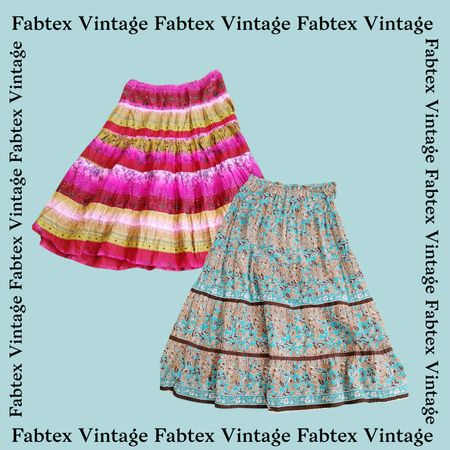 (FV-125) Y2K Fairy Printed Cotton Skirts