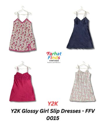 Y2K Glossy Girl Slip Dresses - FFV 0015