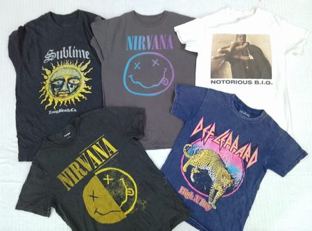 CR5345 Vintage Music Band T-Shirt Bundle