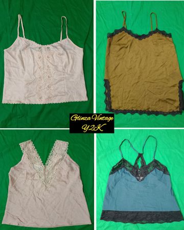 y2k slip tops camisole élégant Gv#013