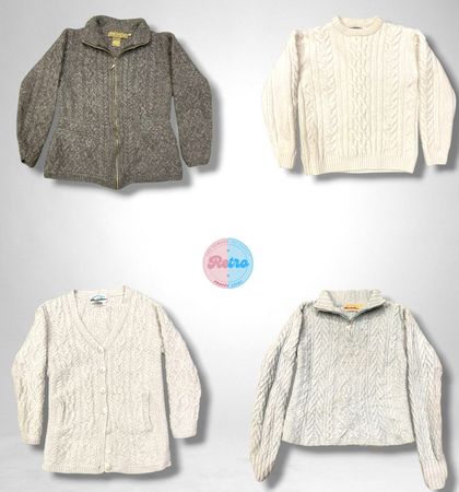 Historia de Tejido Retro Aran/Pescador (R)