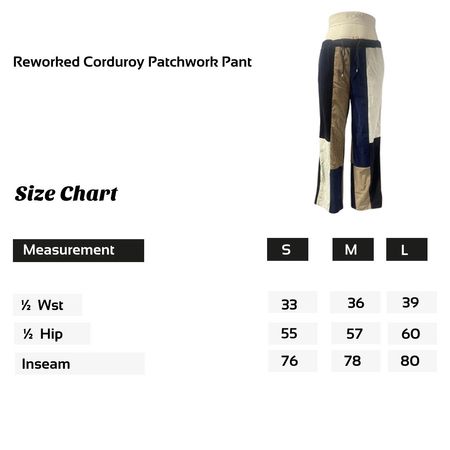SS25  Upcycled Corduroy Patchwork Pants