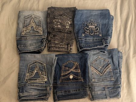 Mini denim skirts