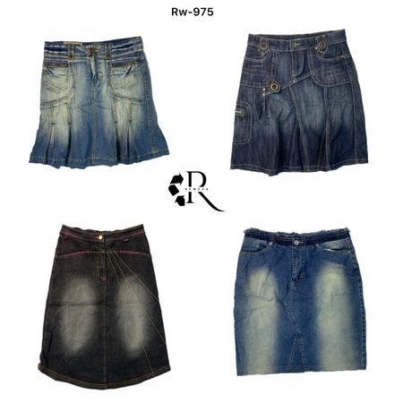 Saia Midi de Denim Y2K IT Girl (RW-975)