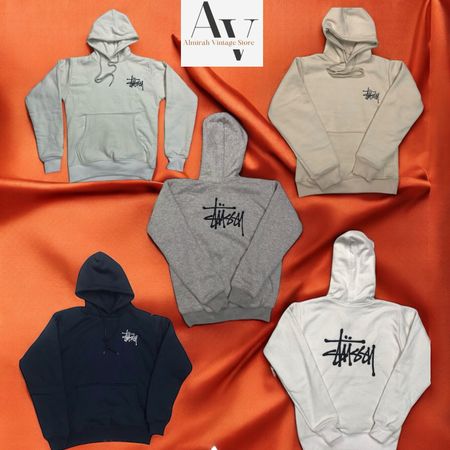 Hoodies à broderie style rework Stussy