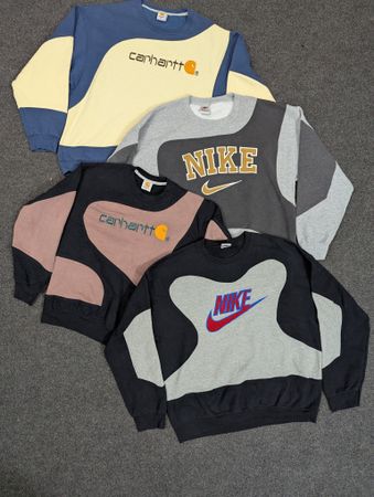 Vintage Carhartt and Nike Reworked Style Crewneck Sweatshirts
