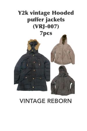 Y2k womens puffer jackets mix brand hooded bales collection (VRj-007)