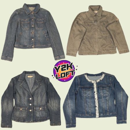 Mix di giacche di jeans dell'era Britney Y2K