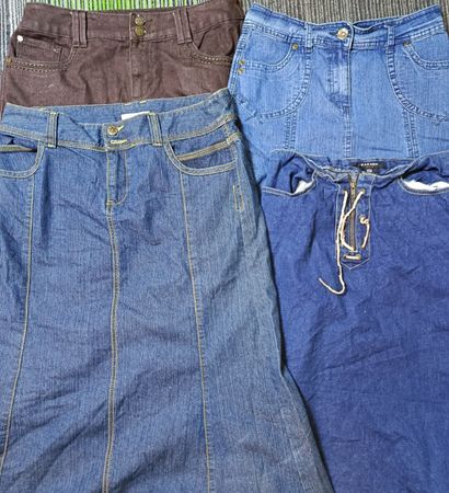 Y2K Denim Long Skirts (2516)