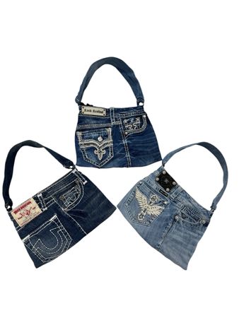 Upcycle Miss Me True Religion Rock Revival Bag