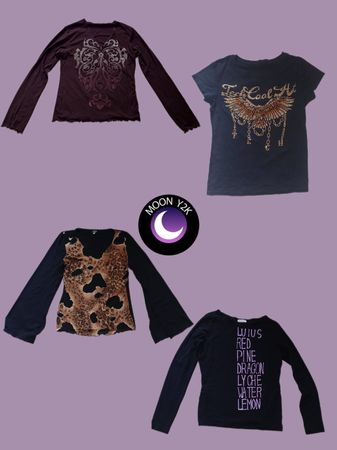 Y2K Gothic Grunge Tops (M-721)