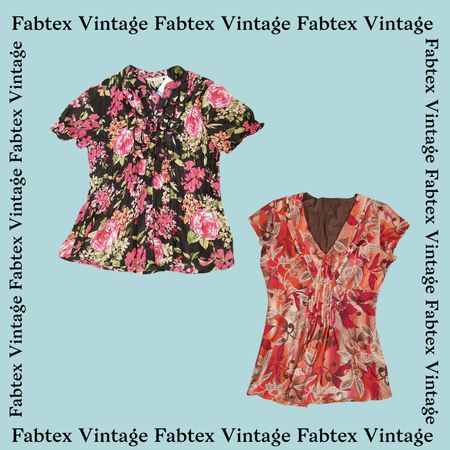 (FV-165) Trendy Floral & Abstract Printed Tops - Boho  Chic Mix Print Tops