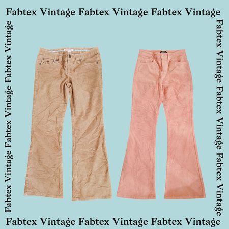 (FV-174) Pantalons évasés en velours côtelé Y2K