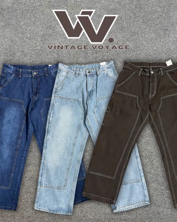 Pantalons en denim de couleur mélangée au style retravaillé Carhartt #171025