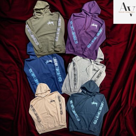 Stussy rework style printed hoodies