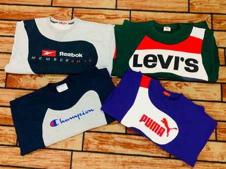 Upcycled branded sweatshirt