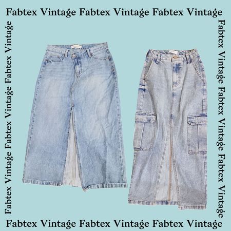 (FV-195) Y2K Denim Maxikleider