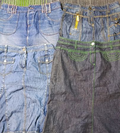 Y2K Denim Midi Skirts (2542)
