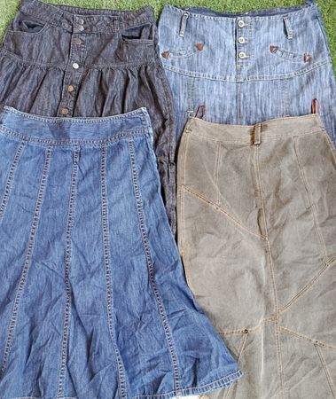 Gonne lunghe in denim Y2K (2543)