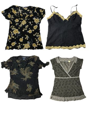 Bold with Gold! Y2k Mix Tops: TT-23