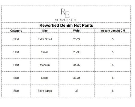 Upcycled Denim Hot Pants/Shorts (REP)