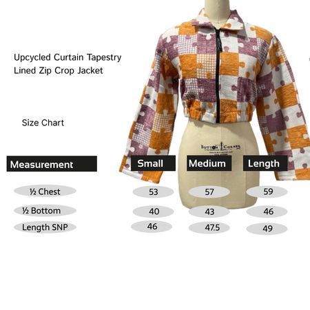 SS25 Upcycled Curtain Tapestry Crop Jacket