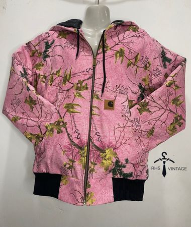 Carhartt rework style pink jungle print jacket