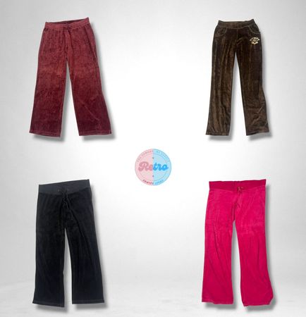 Coleção de Calças de Moletom Largas em Veludo Juicy Couture (E)