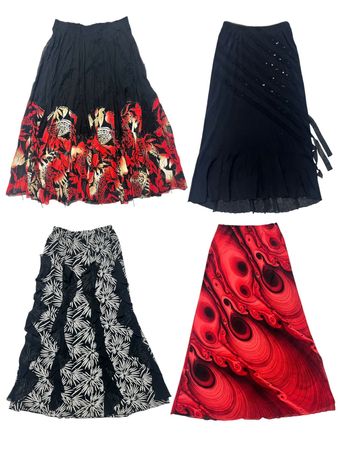 O Gótico Vermelho! Saias Y2k