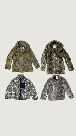 Y2k Unique Animal print Fur Coat (M-W6)