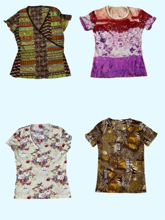 Y2k half sleeve top ( TS:1221)