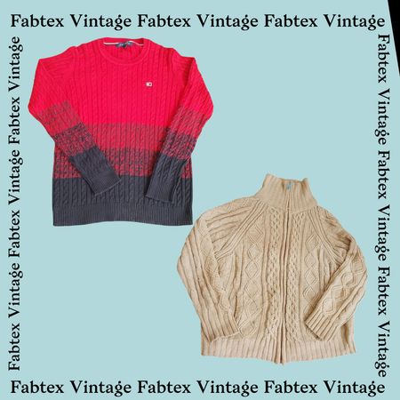 (FV-217) Cable knit Wool Sweater