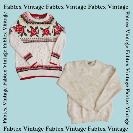 (FV-219)  White Wool Sweater