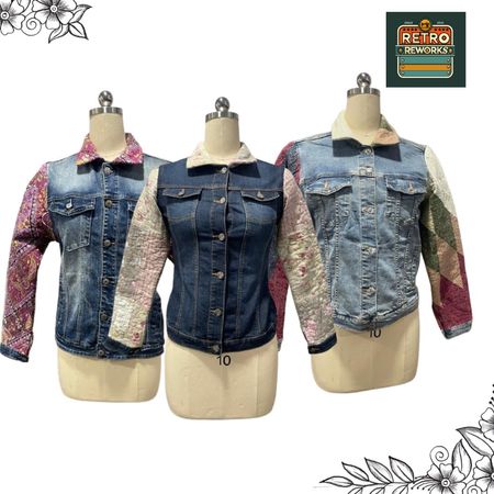 SS25 Upcycled Patchwork Quilted Sleeve Denim Jacket