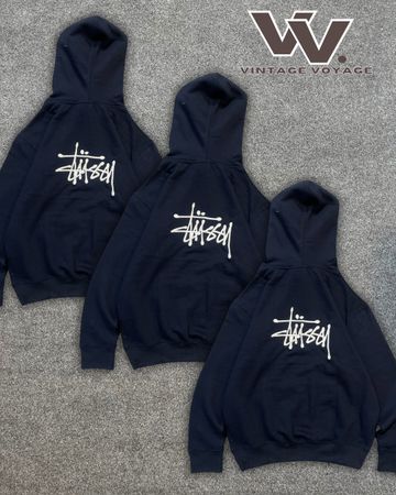 Stussy retravaillé style pull à capuche brodé Marine #231025