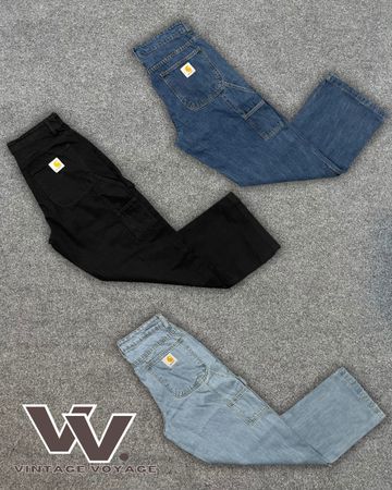 Pantalons en denim mélangés couleurs style Rework Carhartt - #231025