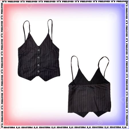 Upcycled Pinstriped Cami with Button Details