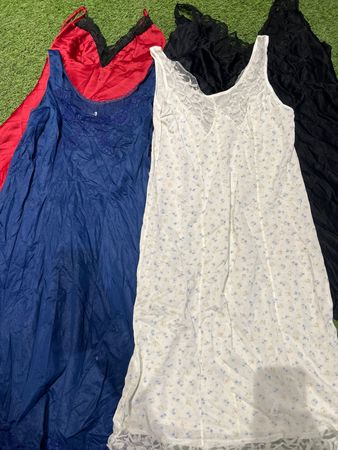 Y2K long silk nighties(2612)