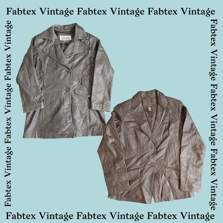 (FV-232) Y2K Leder-Trenchcoats