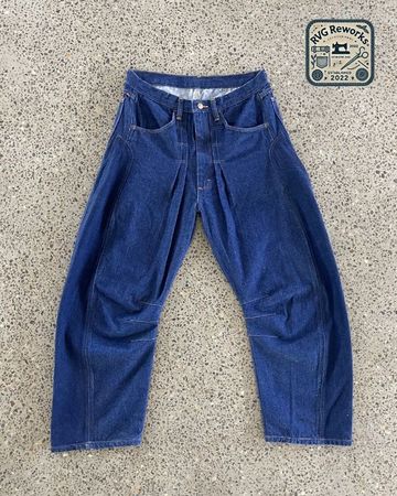 Pantalons baggy en denim recyclé