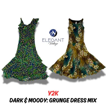 Robe Grunge Sombre et Mélancolique Y2K Mix - EV0131
